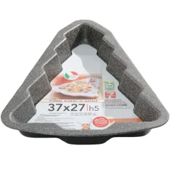 STAMPO TEGLIA FORMA ALBERO DI NATALE 37X27XH5CM DOLCI IN ALLUMINIO ANTIADERENTE 026269M