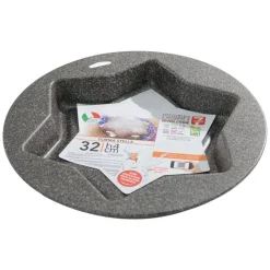 STAMPO TEGLIA FORMA DI STELLA 32 CM PER TORTA DOLCI IN ALLUMINIO ANTIADERENTE 026290M
