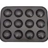 STAMPO TEGLIA VASSOIO ANTIADERENTE 12 MUFFIN CUPCAKE DOLCI CONCHIGLIE