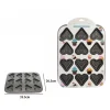 STAMPO TEGLIA VASSOIO ANTIADERENTE PER 12 MUFFIN CUPCAKE DOLCI BUDINO CUORI 59947