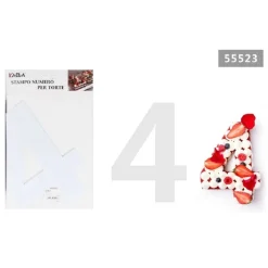 STAMPO TORTE DOLCI A FORMA DI NUMERO 4 10 POLLICI STRUMENTO TAGLIO STENCIL 55523