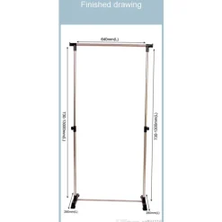 STAND APPENDIABITI ALLUNGABILE TELESCOPICO SINGOLO CON BASE 64 X 28 X 73/130 CM