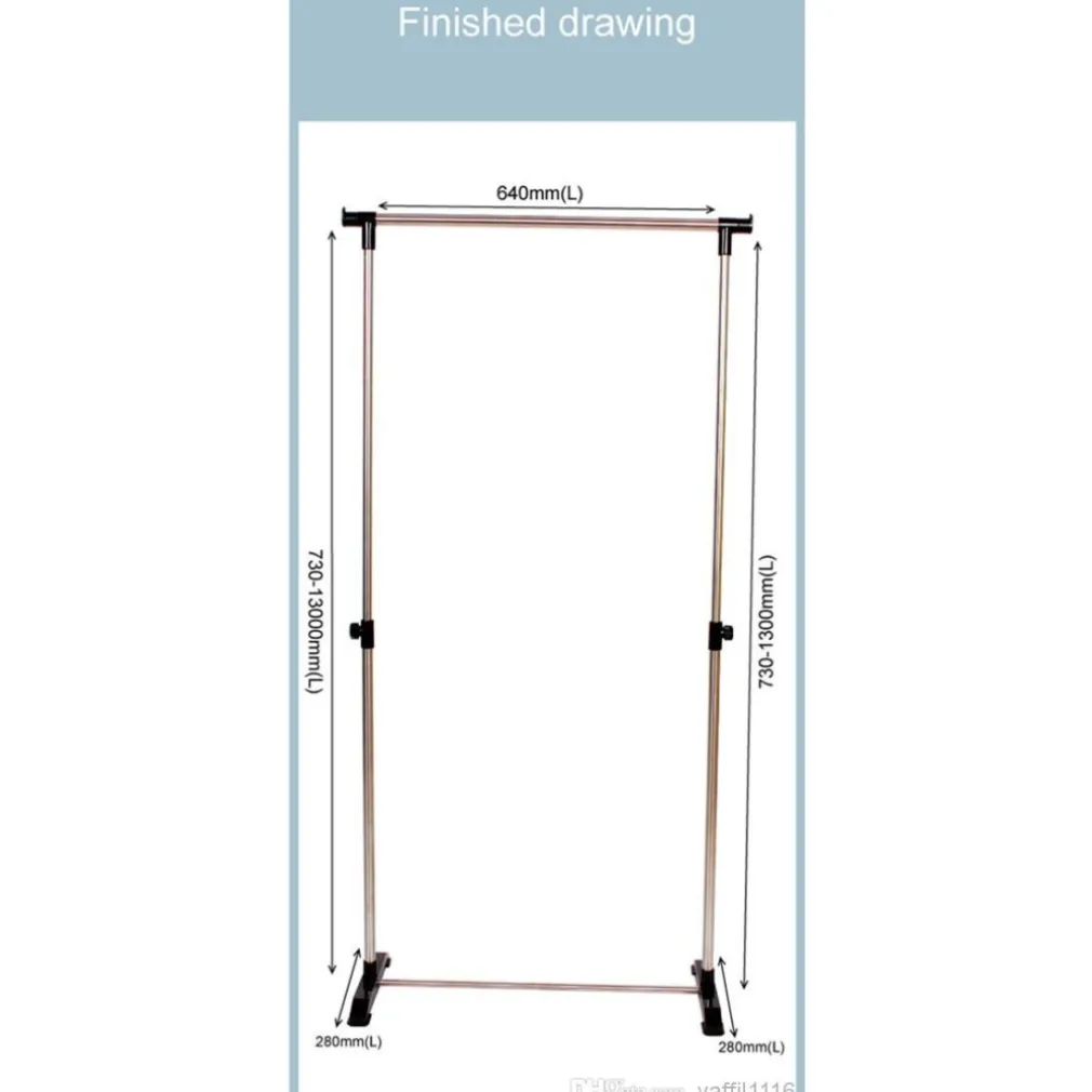 STAND APPENDIABITI ALLUNGABILE TELESCOPICO SINGOLO CON BASE 64 X 28 X 73/130 CM