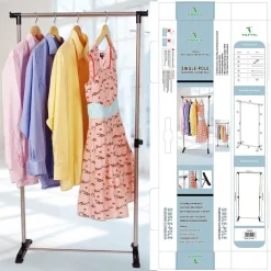 STAND APPENDIABITI ATTACCAPANNI ALLUNGABILE APPENDI ABITI NEGOZIO CASA YF0119