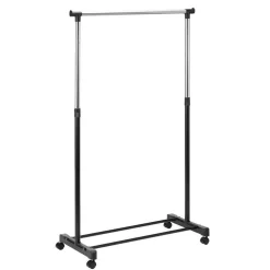 STAND APPENDIABITI IN METALLO ALTEZZA REGOLABILE CON RIPIANO RUOTE CAMERA LETTO