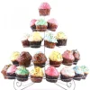 STAND SUPPORTO ESPOSITORE PER CUPCAKES DOLCI DOLCETTI 30 POSTI IN METALLO