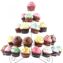 STAND SUPPORTO ESPOSITORE PER CUPCAKES DOLCI DOLCETTI 30 POSTI IN METALLO