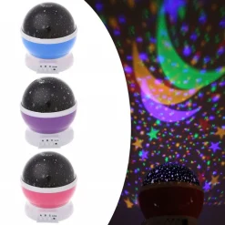 STAR MASTER LAMPADA PROIETTORE LUCI LED EFFETTO CIELO STELLATO COLORE NOTTE 5V