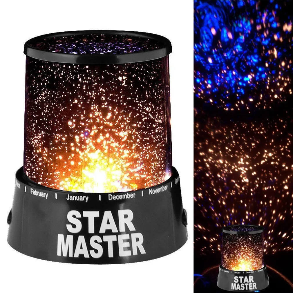 STAR MASTER LAMPADA PROIETTORE DI STELLE LED COLORI NOTTE EFFETTO CIELO STELLATO