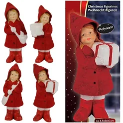 STATUA NATALIZIA IN POLIRESINA 16CM STATUETTA DECORAZIONE CASA MODELLO CASUALE