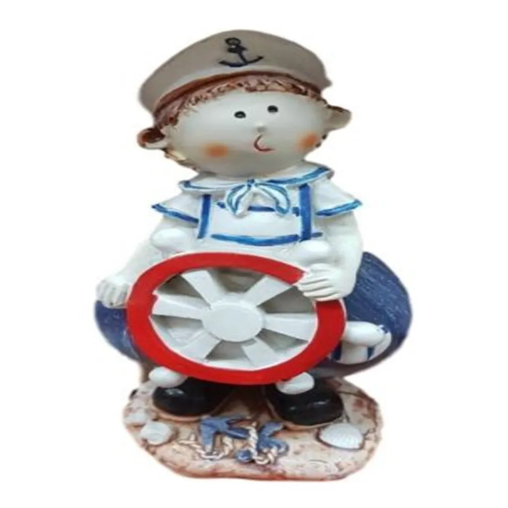 STATUA STATUINA MARINAIO UMORISTICO COMPLEMENTO ARREDO BOMBONIERA MARE