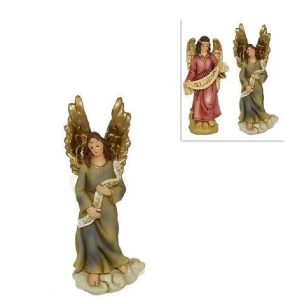 STATUINA ANGELO 9 CM PER PRESEPE IN RESINA DECORO NATALE NATALIZIO NATIVITA'