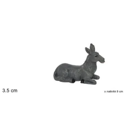 STATUINA ASINELLO 3.5CM PRESEPE 9CM IN RESINA DECORO NATALE NATALIZIO NATIVITA'
