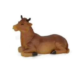 STATUINA BUE 4.5 CM PER PRESEPE 12CM IN RESINA DECORO NATALE NATALIZIO NATIVITA'