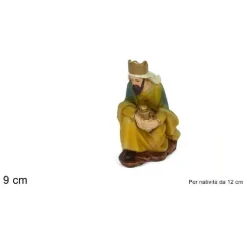 STATUINA GASPARE 9 CM PER PRESEPE IN RESINA DECORO NATALE NATALIZIO NATIVITA'