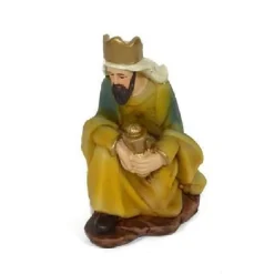 STATUINA GASPARE 9 CM PER PRESEPE IN RESINA DECORO NATALE NATALIZIO NATIVITA'