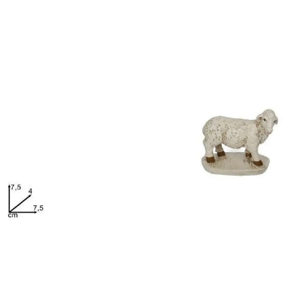 STATUINA PECORA 7.5 CM PER PRESEPE IN RESINA DECORO NATALE NATALIZIO NATIVITÀ