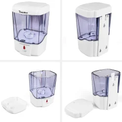 STAZIONE IGIENIZZANTE COMPLETA DI COLONNINA E DOSATORE GEL SAPONE AUTOMATICO