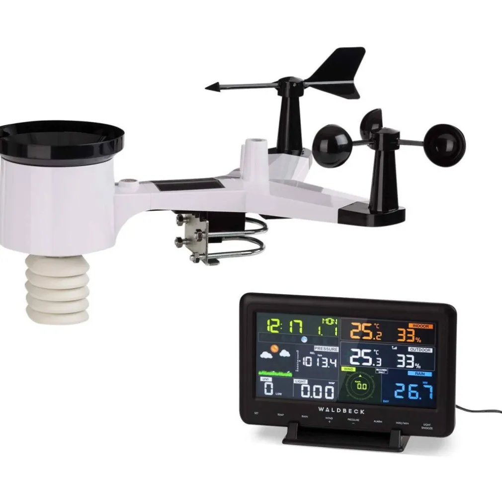 STAZIONE METEO BAROMETRICA PROFESSIONALE CON DATA ORA RADIOCONTROLLATA WIFI APP