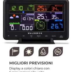 STAZIONE METEO BAROMETRICA PROFESSIONALE CON DATA ORA RADIOCONTROLLATA WIFI APP