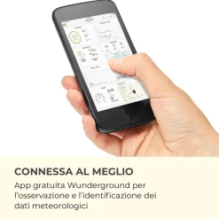 STAZIONE METEO BAROMETRICA PROFESSIONALE CON DATA ORA RADIOCONTROLLATA WIFI APP