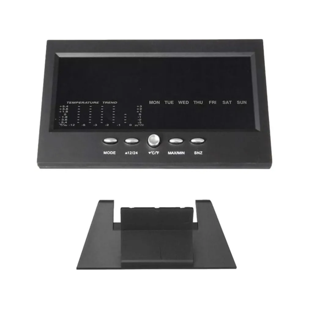 STAZIONE METEO IGROMETRO OROLOGIO SVEGLIA DA TAVOLO DISPLAY LCD COLOR SENZA FILI