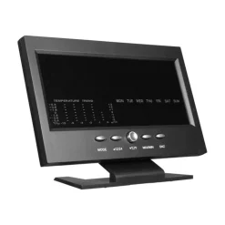 STAZIONE METEO IGROMETRO OROLOGIO SVEGLIA DA TAVOLO DISPLAY LCD COLOR SENZA FILI