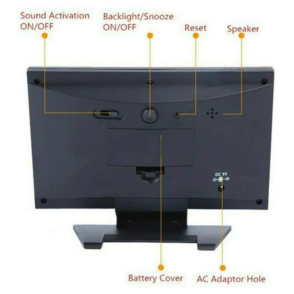 STAZIONE METEO IGROMETRO OROLOGIO SVEGLIA DA TAVOLO DISPLAY LCD COLOR SENZA FILI