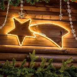 STELLA COMETA LUMINOSA 65 CM IN TUBO LUMINOSO A LED BIANCHI LUCE BIANCA CALDA