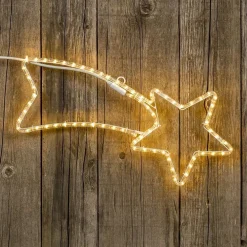 STELLA COMETA LUMINOSA 65 CM IN TUBO LUMINOSO A LED BIANCHI LUCE BIANCA CALDA