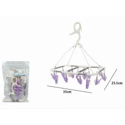 STENDIBIANCHERIA 14 PINZE MOLLETTE PIEGHEVOLE STENDINO BIANCHERIA ASCIUGATURA 79539