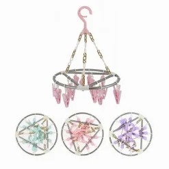 STENDIBIANCHERIA 15 PINZE MOLLETTE ROTONDO STENDINO BIANCHERIA CON GANCIO 79542