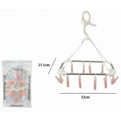 STENDIBIANCHERIA 12 PINZE MOLLETTE STENDINO BIANCHERIA ASCIUGATURA GANCIO 79540