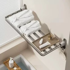 STENDIBIANCHERIA A PARETE PIEGHEVOLE SALVASPAZIO 90CM PER ASCIUGAMANI DA INTERNO ESTERNO