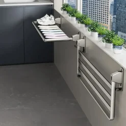 STENDIBIANCHERIA A PARETE PIEGHEVOLE SALVASPAZIO 60CM PER ASCIUGAMANI DA INTERNO ESTERNO