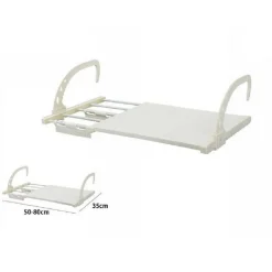 STENDIBIANCHERIA BALCONE STENDI BIANCHERIA PANNI REGOLABILE DAVANZALE 50-80CM 70517