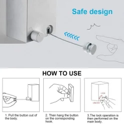 STENDIBIANCHERIA RETRATTILE ACCIAIO CORDA BUCATO 4.2MT ESTENSIBILE PER INTERNI ESTERNI