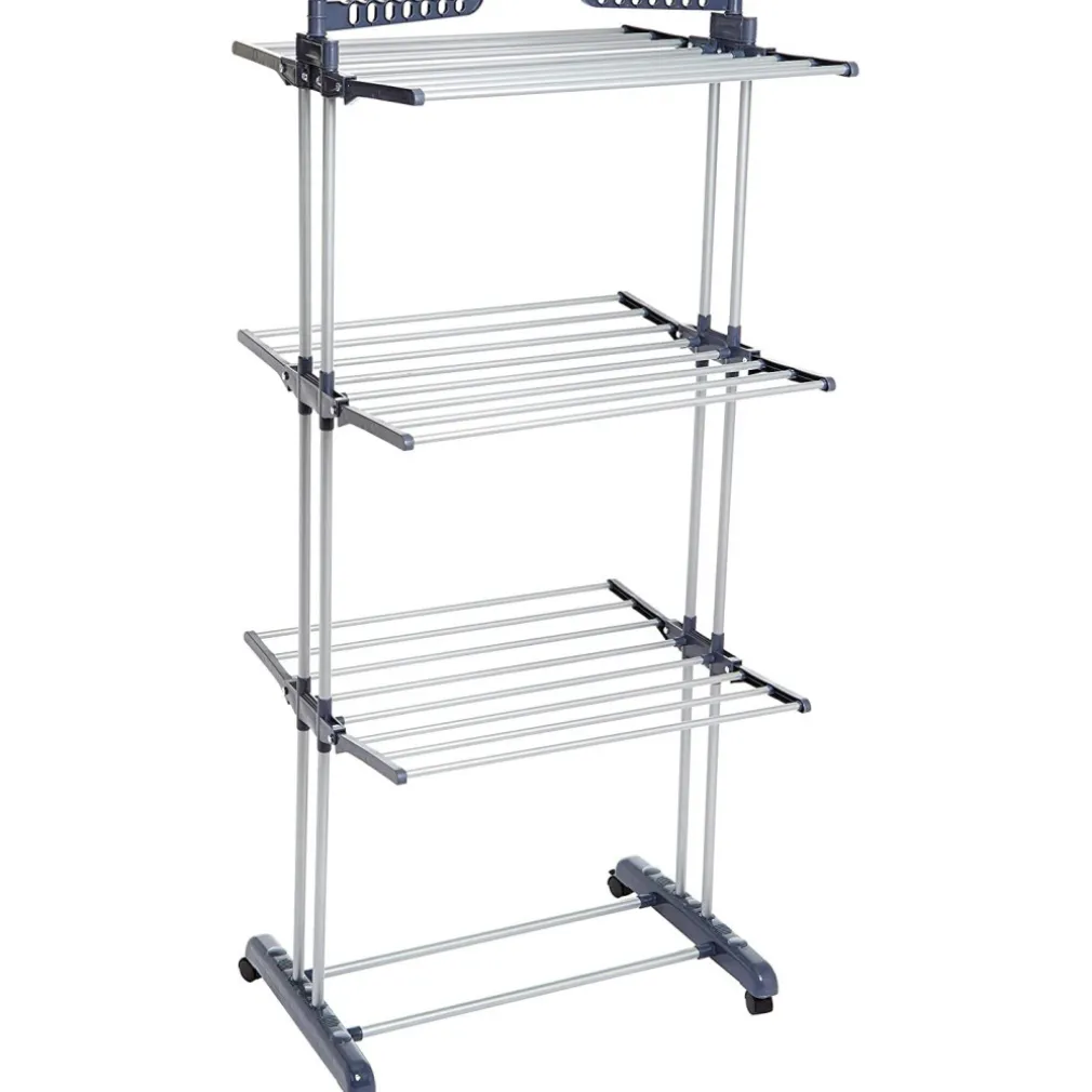 STENDIBIANCHERIA VERTICALE A TORRE PIEGHEVOLE A TORRE SALVASPAZIO 3 PIANI RUOTE