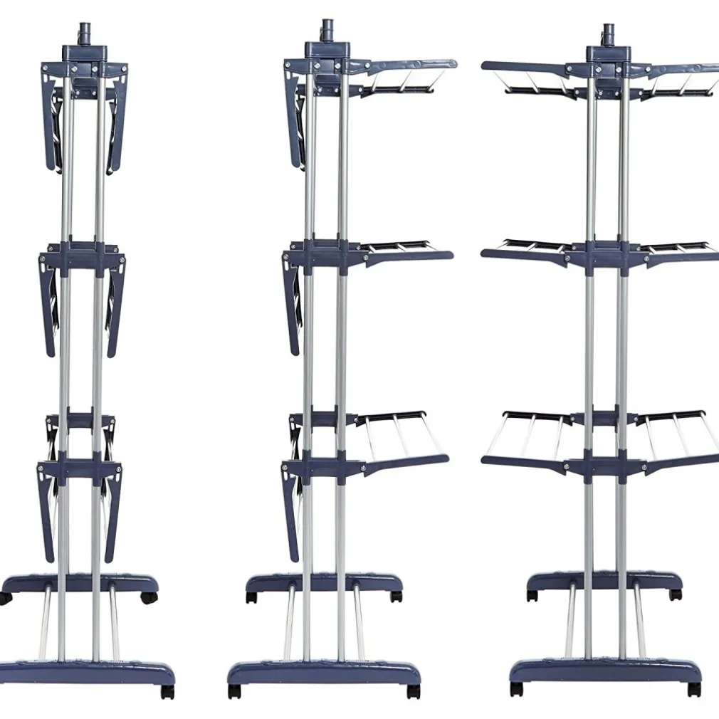 STENDIBIANCHERIA VERTICALE A TORRE PIEGHEVOLE A TORRE SALVASPAZIO 3 PIANI RUOTE