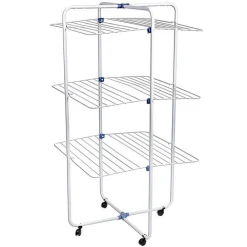 STENDIBIANCHERIA VERTICALE PIEGHEVOLE A TORRE SALVASPAZIO 3 LIVELLI CON RUOTE