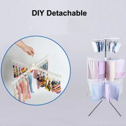 STENDINO VERTICALE SALVASPAZIO STENDIBIANCHERIA RIBALTABILE PIEGHEVOLE PORTATILE GIREVOLE