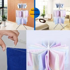 STENDINO VERTICALE SALVASPAZIO STENDIBIANCHERIA RIBALTABILE PIEGHEVOLE PORTATILE GIREVOLE