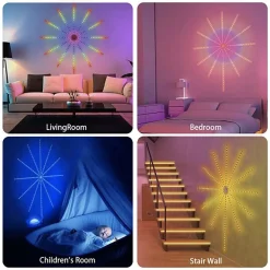 STRIP LED ADESIVA EFFETTO FUOCHI D'ARTIFICIO CONTROLLO SMART A TEMPO DI MUSICA