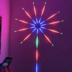 STRIP LED ADESIVA EFFETTO FUOCHI D'ARTIFICIO CONTROLLO SMART A TEMPO DI MUSICA