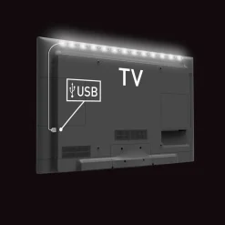 STRIP LED STRISCIA USB 100CM L5 6.48W 5V PER RETROILLUMINAZIONE TELEVISORE TV