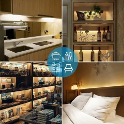 STRISCIA LED CON SENSORE DI MOVIMENTO LUCE BIANCA 6000K 1MT ARMADI LETTO