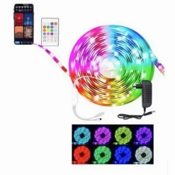 STRISCIA LED DIGITALE INTELLIGENTE WIFI KIT 5MT 24W RGB SINCRONIZZA MUSICA XZ-D031