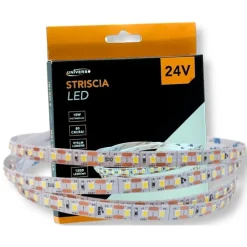 STRISCIA LED FLESSIBILE DC 24V 100W SMD 2835 MONOCOLORE 120LED/MT BOBINA 10MT 2835-10M-24V