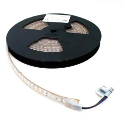 STRISCIA 600LED IMPERMEABILE IP68 DIMMERABILE LUCE MULTICOLORE RGB 75W 24V ESTERNI