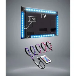 STRISCIA LED PER RETROILLUMINAZIONE TV MONITOR RGB SMD 5050 3MT USB DC5V 5050RGB-5V
